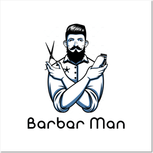 barber man Posters and Art